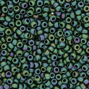 Japanese Matte Teal Iris Glass Seed beads 28 Gram Japanese Matte Teal Iris Glass Seed beads 28 Gram