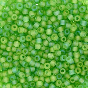 Japanese Matte Transparent Lt Emerald Glass Seed beads 28 Gram Japanese Matte Transparent Lt Emerald Glass Seed beads 28 Gram