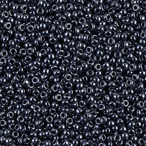 Japanese Opaque Gunmetal Glass Seed beads 28 Gram Japanese Opaque Gunmetal Glass Seed beads 28 Gram