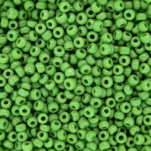 Japanese Opaque Leafy Green Glass Seed beads 28 Gram Japanese Opaque Leafy Green Glass Seed beads 28 Gram