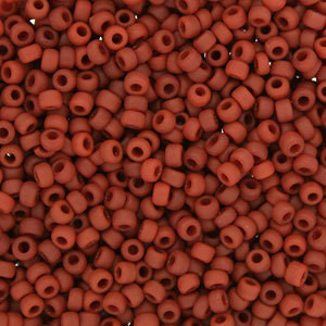 Japanese Opaque Matte Terra Cotta Glass Seed beads 28 Gram Japanese Opaque Matte Terra Cotta Glass Seed beads 28 Gram