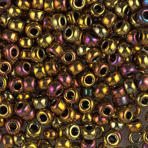 Japanese Opaque Metallic Gold Iris Glass Seed beads 15 Gram Japanese Opaque Metallic Gold Iris Glass Seed beads 15 Gram