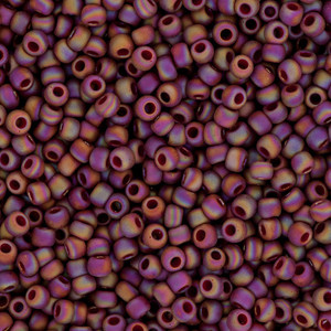 Japanese Semi Glaze Matte Opaque Dark Red AB Glass Seed beads Japanese Semi Glaze Matte Opaque Dark Red AB Glass Seed beads