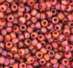 Japanese Semi Glazed Opaque Orange Red Glass Seed beads 15 Gram Japanese Semi Glazed Opaque Orange Red Glass Seed beads 15 Gram