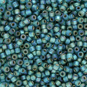 Japanese Silver Lined Aqua Teal Glass Seed beads 28 Gram Japanese Silver Lined Aqua Teal Glass Seed beads 28 Gram