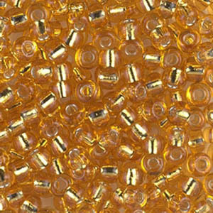 Japanese Silver Lined Gold Glass Seed beads 28 Gram Japanese Silver Lined Gold Glass Seed beads 28 Gram