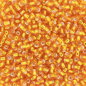 Japanese Silver Lined Orange Glass Seed beads Japanese Silver Lined Orange Glass Seed beads