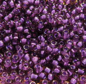 Japanese Transparent Amethyst Lined Glass Seed beads Japanese Transparent Amethyst Lined Glass Seed beads