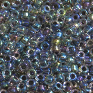 Japanese Transparent Jet Lined Amethyst Topaz AB Glass Seed beads Japanese Transparent Jet Lined Amethyst Topaz AB Glass Seed beads