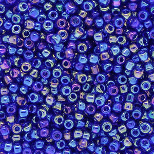 Japanese Transparent Sapphire AB Glass Seed beads 28 Gram Japanese Transparent Sapphire AB Glass Seed beads 28 Gram