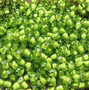 Japanese White Lined Transparent Peridot Glass Seed beads 28 Gram Japanese White Lined Transparent Peridot Glass Seed beads 28 Gram
