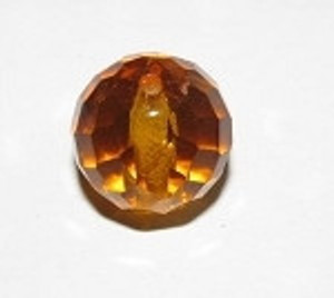 Preciosa Czech round faceted Topaz fire polished 16mm Preciosa Czech round faceted Topaz fire polished 16mm