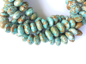 17 African Turquoise Rondelle Gemstone beads Stone 17 African Turquoise Rondelle Gemstone beads Stone