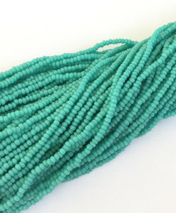 15/0 one Hanks Czech Opaque Green Turquoise Glass Seed Beads #447 15/0 one Hanks Czech Opaque Green Turquoise Glass Seed Beads #447