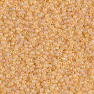 15/0 Japanese Miyuki Matte Transparent Light Topaz AB Seed Beads 15/0 Japanese Miyuki Matte Transparent Light Topaz AB Seed Beads