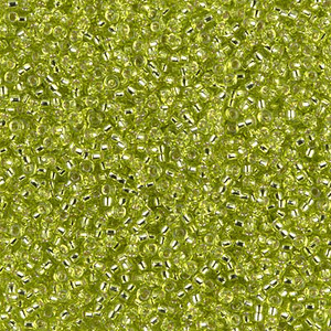 15/0 Japanese Miyuki Silver Lined Chartreuse Seed Beads 15/0 Japanese Miyuki Silver Lined Chartreuse Seed Beads