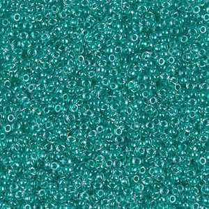 15/0 Japanese Miyuki Transparent Dark Aqua Seed Beads 15/0 Japanese Miyuki Transparent Dark Aqua Seed Beads