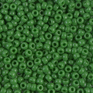 Japanese Miyuki Opaque Green Glass Seed Beads Japanese Miyuki Opaque Green Glass Seed Beads
