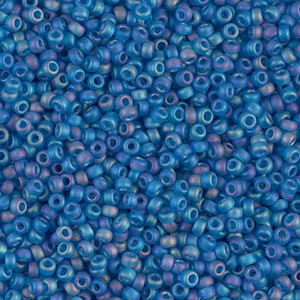 Japanese Miyuki Matte Transparent Capri Blue AB Glass Seed beads Japanese Miyuki Matte Transparent Capri Blue AB Glass Seed beads