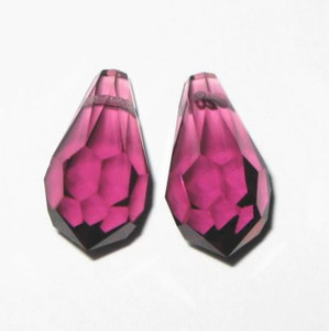 authentic Swarovski crystal amethyst faceted drop beads authentic Swarovski crystal amethyst faceted drop beads