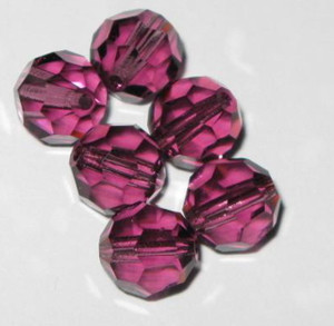 Authentic Swarovski Crystal Amethyst Faceted Round Beads 8mm Authentic Swarovski Crystal Amethyst Faceted Round Beads 8mm