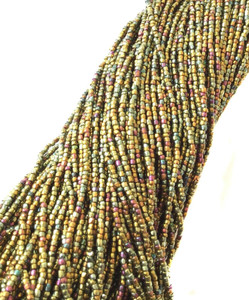 Preciosa Czech Glass Seed Beads 11/0 METALLIC DK. SILVER (6 String Hank)