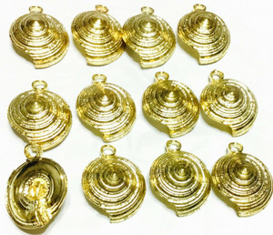 24 Shiny Gold light weight shell sea shape charms-Drop 24 Shiny Gold light weight shell sea shape charms-Drop