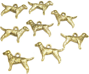 Antique Gold Pointer Dog Animal Charms- Beading Supplies Antique Gold Pointer Dog Animal Charms- Beading Supplies