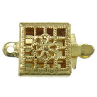 1 strand Box Clasp Gold plated