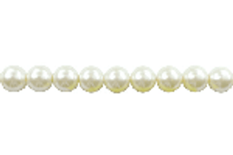 10mm Czech  Cream round smooth Glass Pearl Beads