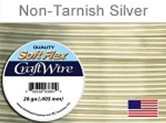 15 yds 26 ga non tarnish silver Soft Flex craft wire