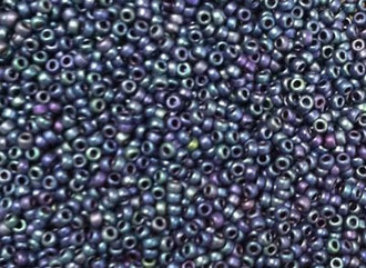 15/0 Japanese Round Miyuki Matte Met Purple Iris Seed Beads