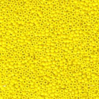 15/0 Japanese Round Miyuki Opaque Yellow Seed Beads