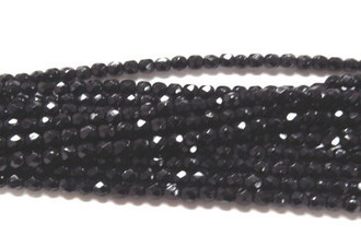 3mm Czech Jet fire Polished Glass beads