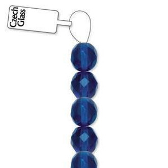 4mm Czech Cpri Blue  fire Polished Glass beads