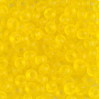 6/0 Matte Transparent Matte Tr Yellow Miyuki Glass Beads