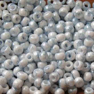 8/0 Japanese Marble Opaque Blue White Glass Seed beads 8/0 Japanese Marble Opaque Blue White Glass Seed beads