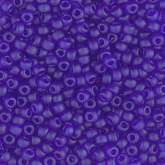 8/0 Japanese Matte Trans Cobalt Blue Glass Seed Beads