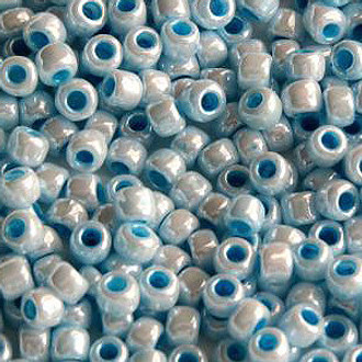 8/0 Japanese Sky Blue Ceylon Luster Glass Seed beads