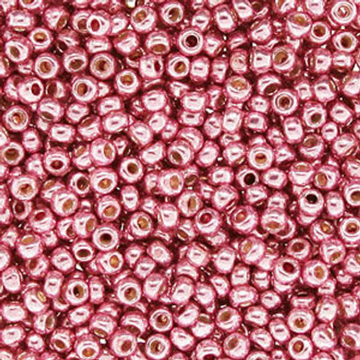 8/0 Pink Lilac Permanent Galvanized Glass Seed beads