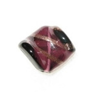 Amethyst Lamp bead twist Czech handmade 14mm