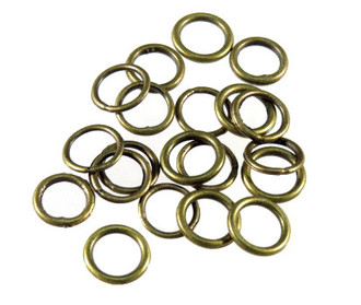 Antique Brass plated round Closed Jump Ring 20-Gauge