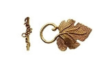 Antique Gold Leaf  Pewter Toggle