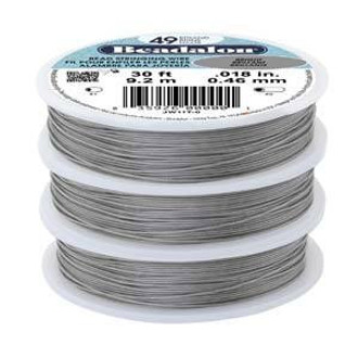 Beadalon 49 Strd .018 Bright 30Ft