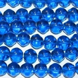 Blue Czech nugget Translucent glass beads