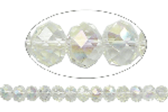 Chinese Clear Crystal Faceted Rondelle
