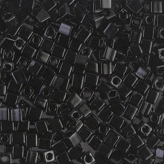 Cube 1.5mm Seed Glass Beads -401 Black