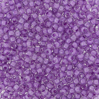 Japanese Crystal Lined Violet Glass Seed beads 28 Gram