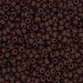 Japanese Dark Matte Opaque Chocolate Glass Seed beads 28 Gram