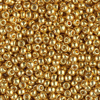 Japanese Gold Permanent Galvanized Seed beads 15 Gram Bag